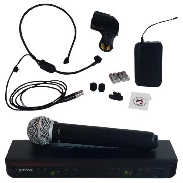 Shure BLX1288-P31 Dual Channel Combo Wireless System Features BLX2 with PG58 and PGA31 Headset Microphone