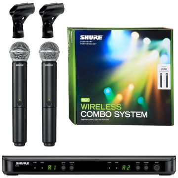 Shure-BLX288-SM58-Wireless-Vocal-System-with-Two-SM58-Mics-(H10-Band)