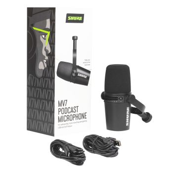 Shure MV7 Podcast Microphone in Black