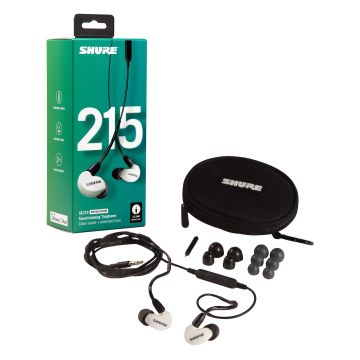 Shure SE215SPE-W-UNI White Special Edition SE215 Sound Isolating Earphones with Universal Mic 
