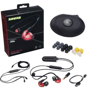 Shure SE535 Red Sound Isolating Earphones with RMCE-BT2 Bluetooth Cable