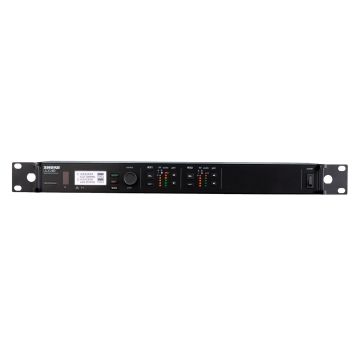 Shure ULXD4D Dual Channel Digital Wireless Receiver with 1/2 Wave Antenna & Rack Mounting Hardware (G50 Band)