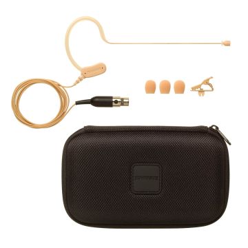 Shure MX153T-O-TQG Omnidirectional Earset Headworn Microphone in Tan