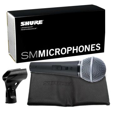 Shure SM48S-LC Cardioid Dynamic Vocal Microphone with on/off switch