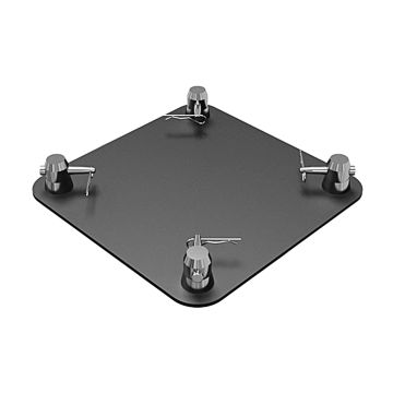 Global Truss 16" x 16" Black Aluminum Base Plate for F34 Truss