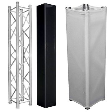Global Truss SQ-4113 8.20FT (2.5m) Square Segment with 8.20FT Truss Cover and 8.2FT Black Truss Cover Package
