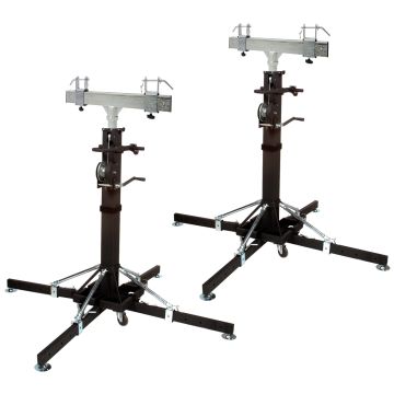 (2) Global Truss ST-180 Extra Heavy Duty Tower Lifter w/outriggers & Support Bars Package