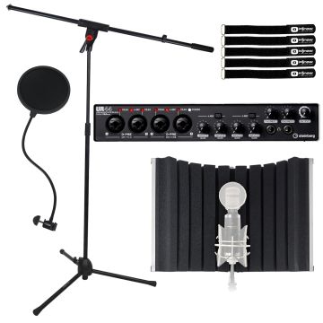 Steinberg UR44 USB MIDI I/O Audio Interface with Boom Stand Package