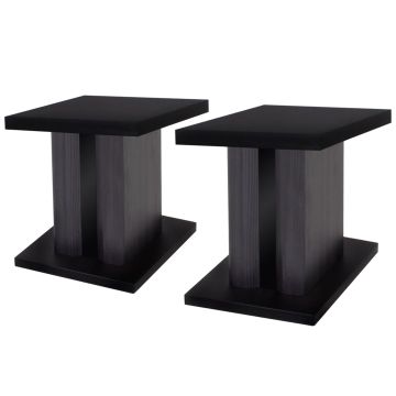 Technical Pro Mini 8" High Studio Monitor Speaker Stand Set with Wood-Style Grain Design