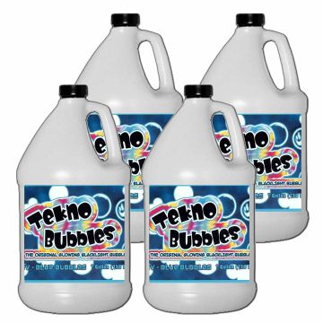 Froggy’s Fog TB-BL-1G Tekno Bubbles - Blue UV Blacklight Reactive Bubble Machine Fluid - 4 Gallons Small Image