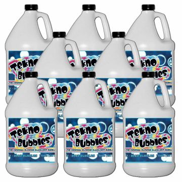 Froggy’s Fog TB-BL-1G Tekno Bubbles - Blue UV Blacklight Reactive Bubble Machine Fluid - 8 Gallons Small Image