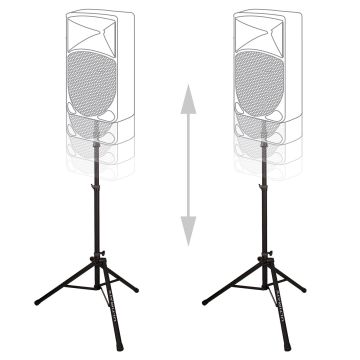 (2) Ultimate Support TS-100B Tripod Speaker Stands