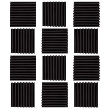 Ultimate Acoustics UA-WPW-24-12 Wedge-style 24"x24"x2" Professional Studio Foam Panel in Charcoal (12-pack)