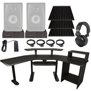 Ultimate Support NUC-004 Nucleus Desk with DJ Headphones & Foam Panels