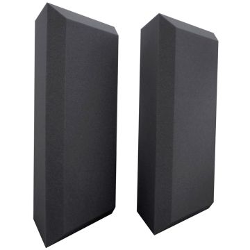 Ultimate Support UA-BTB Professional Acoustic 12" x 24" Charcoal Bass Traps with Bevel Design (Pair)