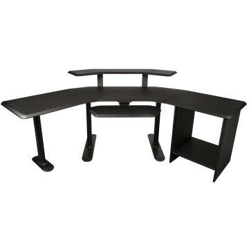 Ultimate Support NUC-003 Nucleus Series Studio Desk - Base model with 24" Extensions, 12 Space Rack, 2nd Tier, & Keyboard Tray