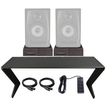 Ultimate Support NUC-Z-KBD Nucleus-Z Player Keyboard Desk with Ultimate Isolator Pads Package