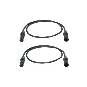 Universal 3FT 3-Pin Premium DMX Cable (2-Pack)