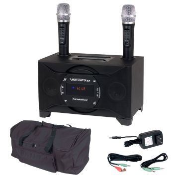 VocoPro KaraokeDual 100W Tablet/Smart TV Karaoke System with Carry Case Package