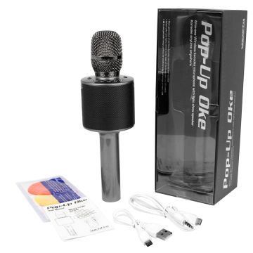 VocoPro Pop-Up Oke All-In-One Wireless Karaoke Microphone with Light Show Speaker