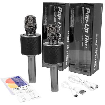 VocoPro Pop-Up Oke All-In-One Wireless Karaoke Microphone with Light Show Speaker