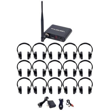 VocoPro Silent Disco 115 Package with 1 Transmitter and 15 Headphones