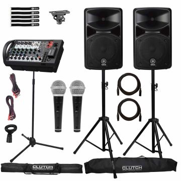 Yamaha STAGEPAS 400BT Powered PA System with Dynamic Vocal Microphones