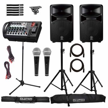Yamaha STAGEPAS 600BT Powered PA System with Dynamic Vocal Microphones