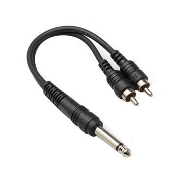 Hosa Technology YPR-103 Dual RCA Female to 1/4” in TS Male Y-Cable