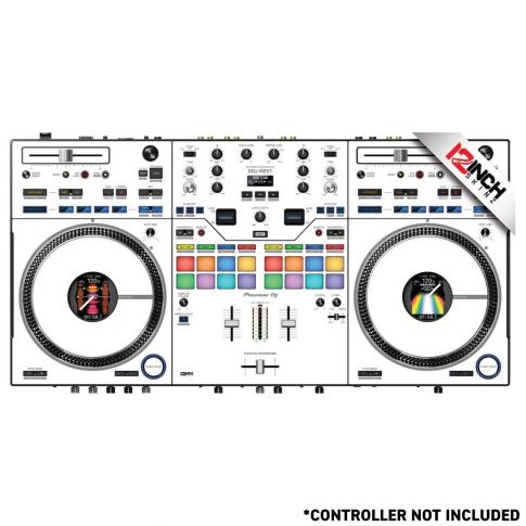12 Inch Skinz (14) Piece Adhesive Kit for DDJ-REV7 - White/Gray