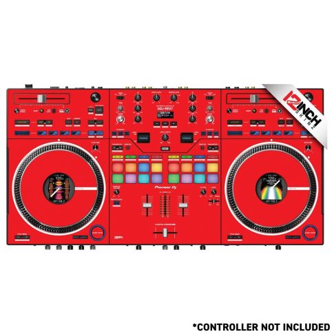 12 Inch Skinz (14) Piece Adhesive Skinz Kit for Pioneer DDJ-REV7 - Red