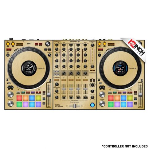12 Inch Skinz (17) Piece Metallic Kit for DDJ-1000SRT - Brushed Gold