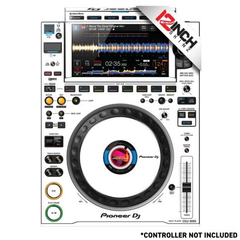 12 Inch Skinz (25) Piece Colored Kit for CDJ-3000 - White/Black