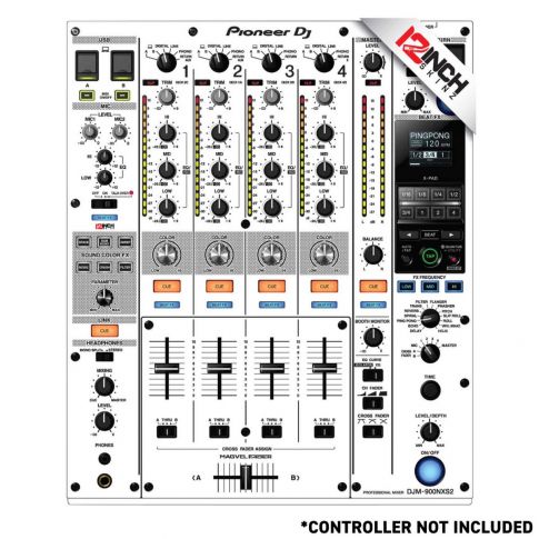 12 Inch Skinz (4) Piece Colored Kit for DJM-900NXS2 - White/Black