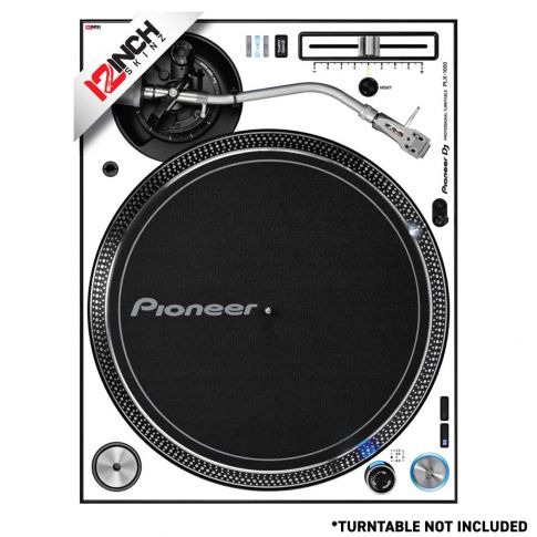12 Inch Skinz (6) Piece Kits for Pioneer PLX-1000 (PAIR) - White/Black