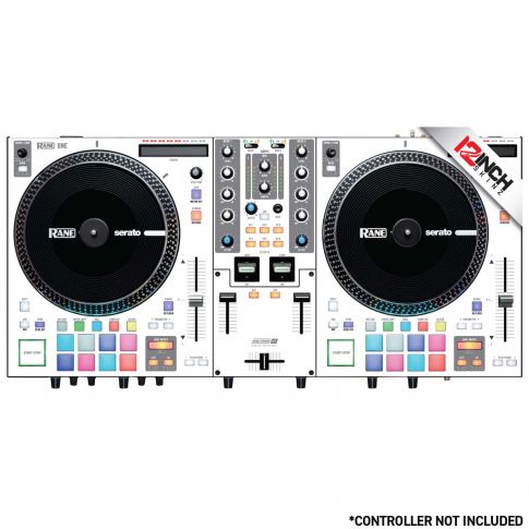 12 Inch Skinz Rane One White and Gray Custom Hardware Overlays