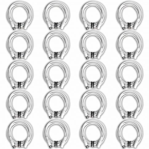 (20) Venom Solutions 20' White Sure-Fit XLR to XLR Connecting Cables Package