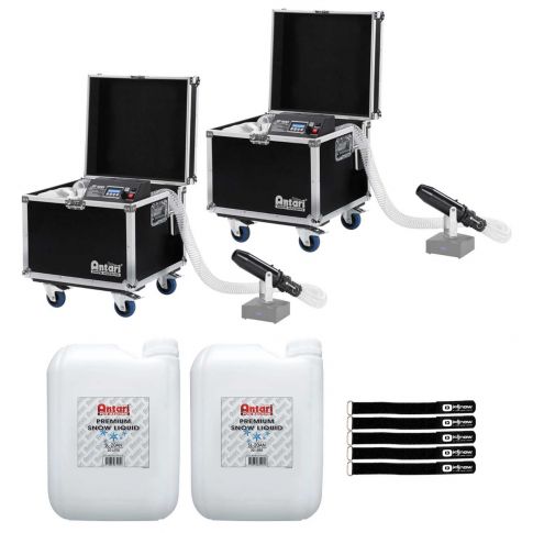 (2) Antari S-500 Silent Snow Machines with 20 Liter Bottles of Fluid