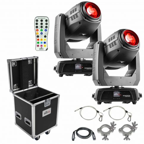(2) Chauvet DJ Intimidator Beam 140SR Moving Heads & Road Case