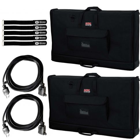 (2) Gator G-LCD-TOTE-LG Large Padded LCD Transport Bags