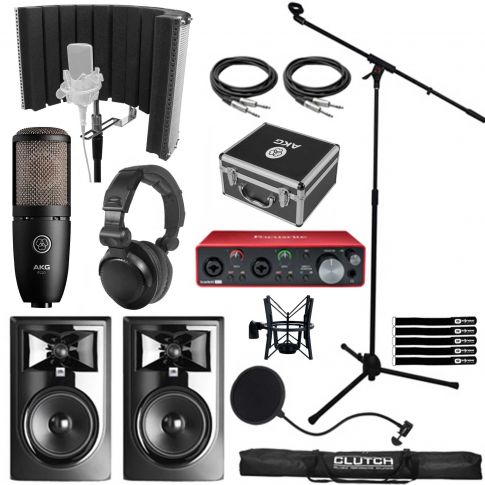 (2) JBL Professional 306P MkII 6" Monitors with Scarlett 2i2 Interface