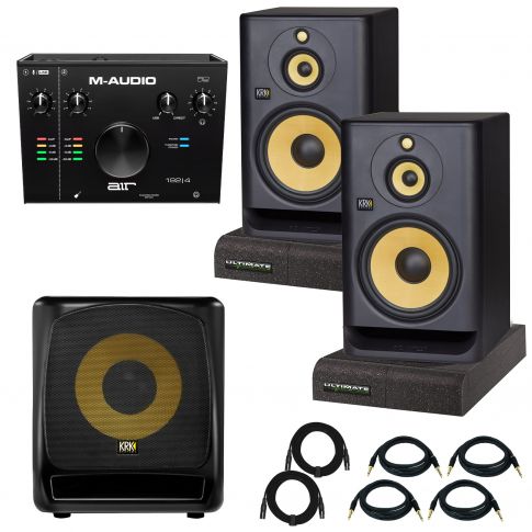 (2) KRK Rokit RP10-3 G4 10" Monitors with Powered 12" Subwoofer
