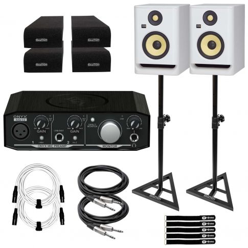 (2) KRK RP5 ROKIT G4 Monitors with Mackie Onyx Artist 1-2 Interface