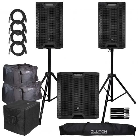 (2) LD Systems ICOA 15 A BT 15" Bluetooth Speakers with 18" Subwoofer