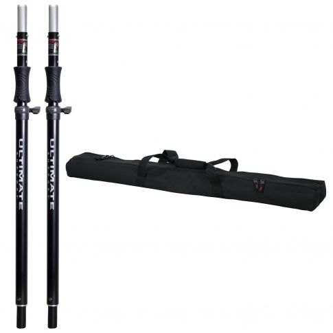 (2) Ultimate Support SP-100B Air-Powered Series Speaker Poles with Bag