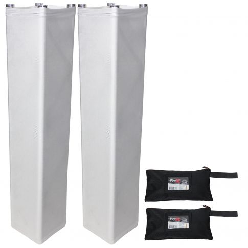 (2) ProX 9.84FT White Lycra Cover Sleeves for Quad Truss Segments