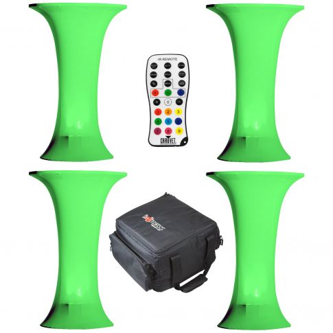 (4) Eliminator Lighting Decor Cocktail Tables with Chauvet DJ Lights