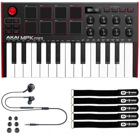Akai Professional MPK Mini MK3 Keyboard Controller with Earphones