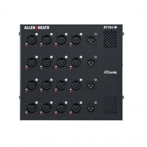 Allen & Heath DT164-W 16 In/4 Out 96kHz Dante Wallmount Audio Expander Front