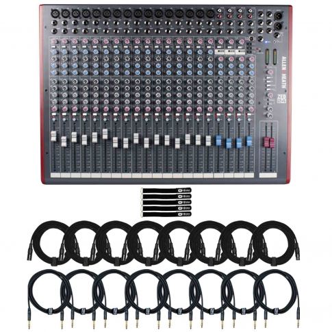 Allen & Heath ZED-24 Multipurpose Mixer with Cables Package